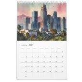 Los Angeles waterverf kunst Kalender (Jan 2027)