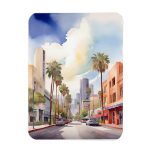 Los Angeles waterverf kunst Magneet