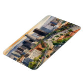 Los Angeles waterverf kunst Magneet (Linkerzijde)