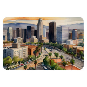 Los Angeles waterverf kunst Magneet