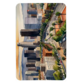 Los Angeles waterverf kunst Magneet (Verticaal)