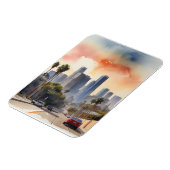 Los Angeles waterverf kunst Magneet (Linkerzijde)
