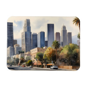 Los Angeles waterverf kunst Magneet