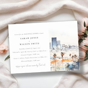 Los Angeles Waterverf repetitie diner Kaart