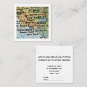 los angeles We hebben nieuwe adres Kaart verplaats (Voorkant / Achterkant)