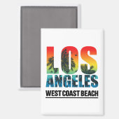 Los Angeles West Coast Beach Magneet (Voorkant / Achterkant)