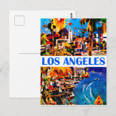 Los Angeles westkust, VS, vintage reis Briefkaart (Voorkant / Achterkant)