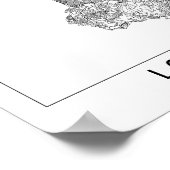 Los Angeles White Map Poster (Hoek)