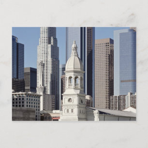 Los Angeles wolkenkrabber gebouwen op middags Briefkaart