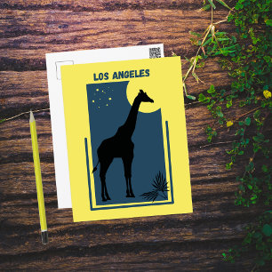 Los Angeles Zoo California  Giraffe Briefkaart