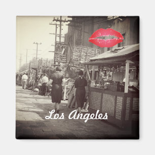 Los Angles California 1935 Olivera Street Foto Magneet