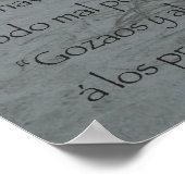 Los Bienaventurados (Versie horizontaal) Poster (Hoek)