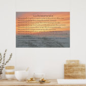 Los Bienaventurados (Versie horizontaal) Poster (Keuken)