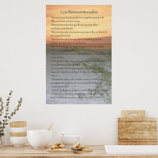 Los Bienaventurados (Verticaal) Poster (Keuken)