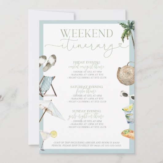 Los Cabos Mexico Bachelorette Weekend Route Kaart (Voorkant)