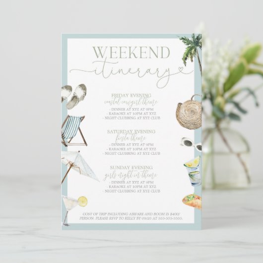 Los Cabos Mexico Bachelorette Weekend Route Kaart (Staand voorkant)