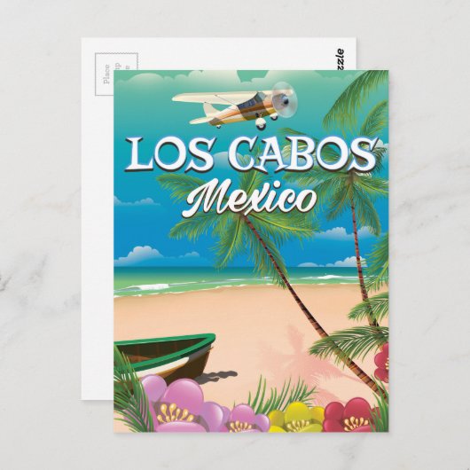 Los Cabos Mexico Beach poster Briefkaart (Voorkant / Achterkant)