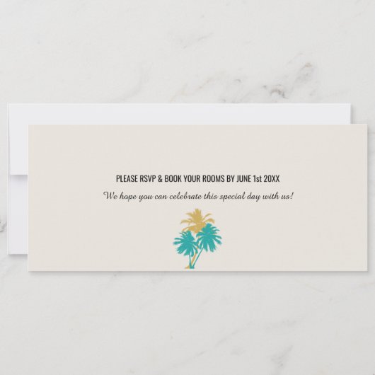 Los Cabos Mexico Save the Date Boarding Pass (Achterkant)