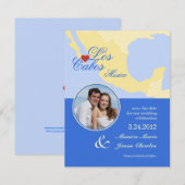 Los Cabos Mexico Save the Date Foto Aankondiging (Voorkant / Achterkant)