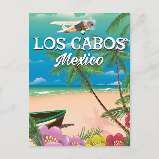 Los Cabos Mexico strandposter Briefkaart (Voorkant)