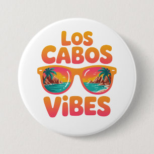 Los Cabos Vibes Mexico Strandvakantie Reizen Ronde Button 7,6 Cm