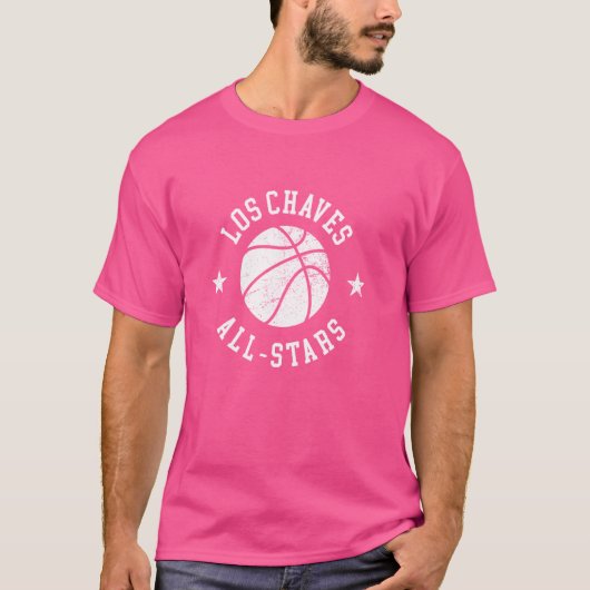 Los Chaves  All-Stars Retro 80s Basketbal T-shirt (Voorkant)