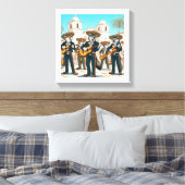 Los Coyotes Mariachi Canvas Afdruk (Insitu (Slaapkamer))