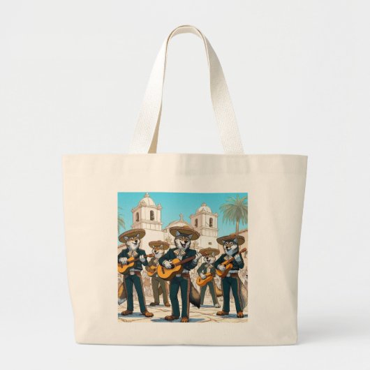 Los Coyotes Mariachi Grote Tote Bag (Voorkant)