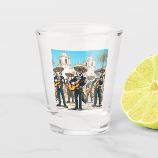 Los Coyotes Mariachi Shot Glas (Voorkant)