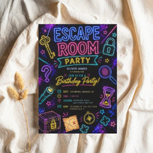 Los De Mysterie Escape Room Verjaardagsfeestje Kaart