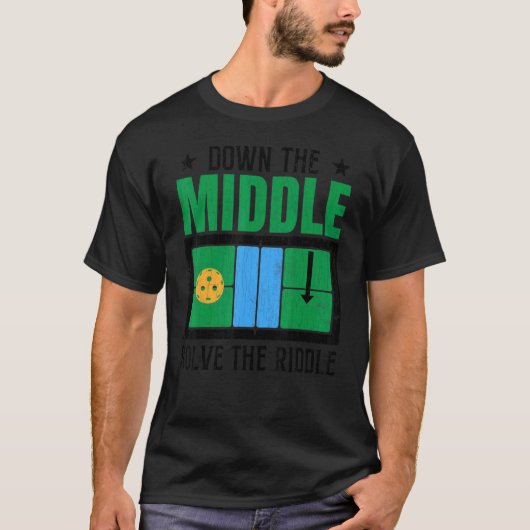 Los de Riddle Pickleball speler Paddle Graphi T-shirt (Voorkant)