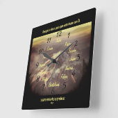 Los Doce Discípulos de Jesús Reloj de Pared Cuadra Vierkante Klok (Hoek)