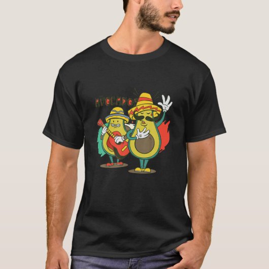 Los Dos Avocados de Mexico Cinco Mayo Guac Avocado T-shirt (Voorkant)