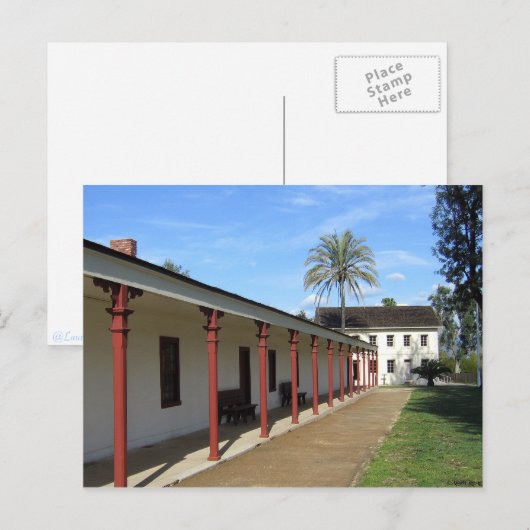 Los Encinos Historic California Adobe Briefkaart (Voorkant / Achterkant)