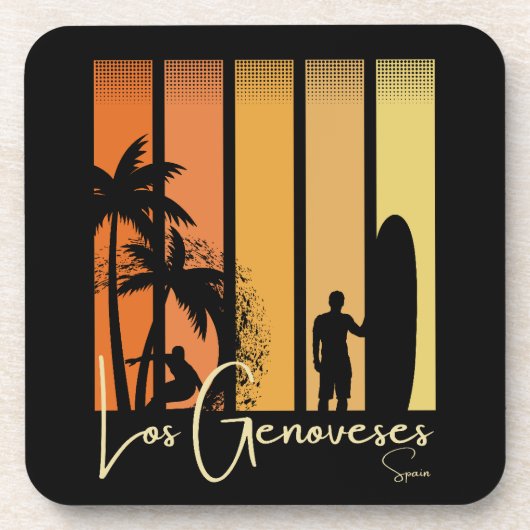 Los Genoveses Spanje Surfstrand Bier Onderzetter (Voorkant)