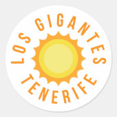Los Gigantes Tenerife, Zon Ronde Sticker (Voorkant)