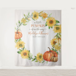 Los girasoles y las calabazas caen en Baby Shower  Wandkleed