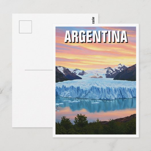 Los Glaciares Nationaal Park Argentinië Reizen Briefkaart (Voorkant / Achterkant)