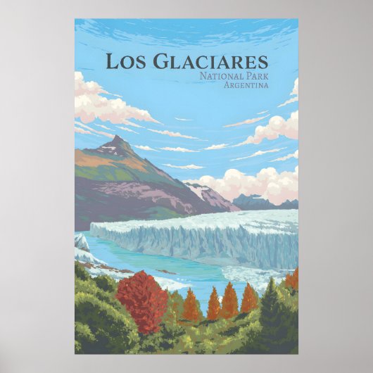 Los Glaciares Nationaal Park Reisposter Poster (Voorkant)