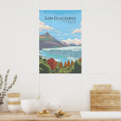 Los Glaciares Nationaal Park Reisposter Poster (Keuken)