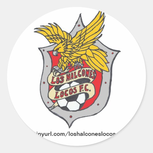 Los Halcones Locos FC Stickers - Rond (Voorkant)