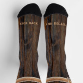 Los het later Rustic Wood Tone Brown en Tan op Sokken (Top)