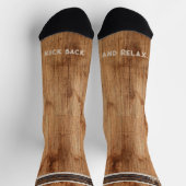 Los het later Rustic Wood Tone Tan en Brown op Sokken (Top)