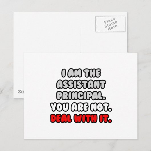 Los het op... Grappige assistent-directeur Briefkaart (Voorkant / Achterkant)