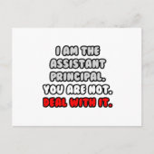 Los het op... Grappige assistent-directeur Briefkaart (Voorkant)