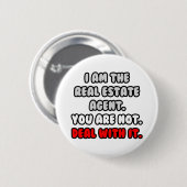 Los het op... Grappige makelaar Ronde Button 5,7 Cm (Voorkant /achterkant)