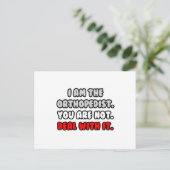 Los het op... Grappige orthopedist Briefkaart (Staand voorkant)