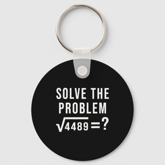 Los het probleem 67 Six Seven Vierkantswortel 4489 Sleutelhanger (Voorkant)
