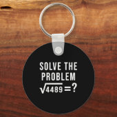 Los het probleem 67 Six Seven Vierkantswortel 4489 Sleutelhanger (Voorkant)