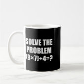 Los het probleem grappig 67 Meme Brainrot Wiskunde Koffiemok (Links)